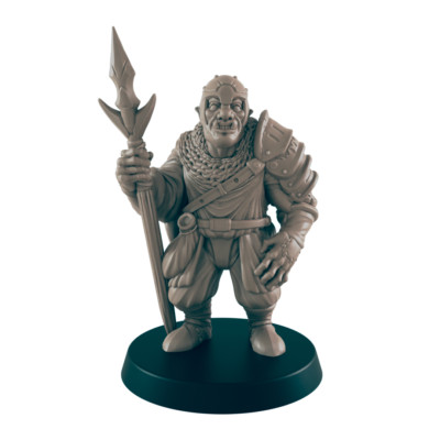Half Ork Guardsman - Everyday Folk - Mini - EC3D - - Dungeons & Dragons - RPG - 
