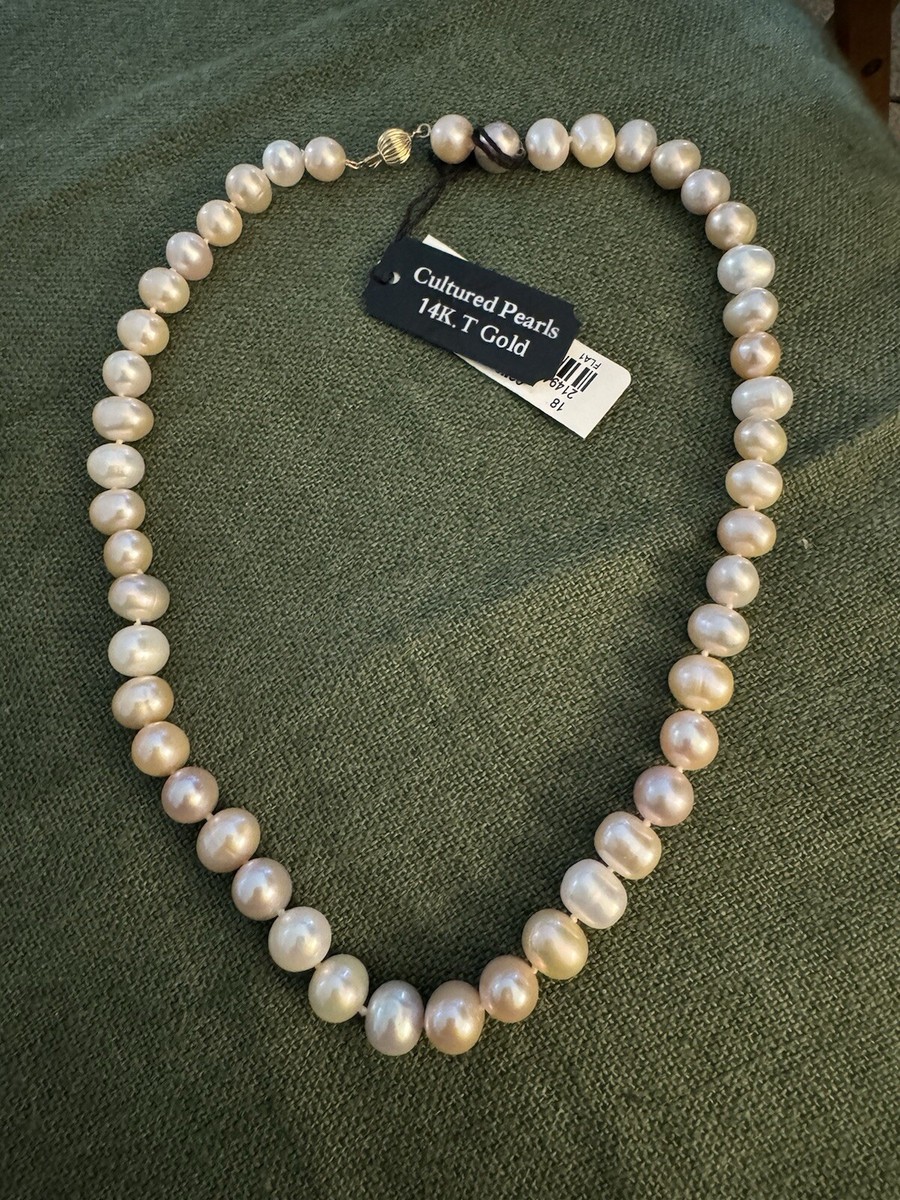 【HYERES LOR】25SS★ 14K(Y) Freshwater Pearl Necklace Sterling Silver Freshwater Pearl Necklace 662603/FW | G.G.