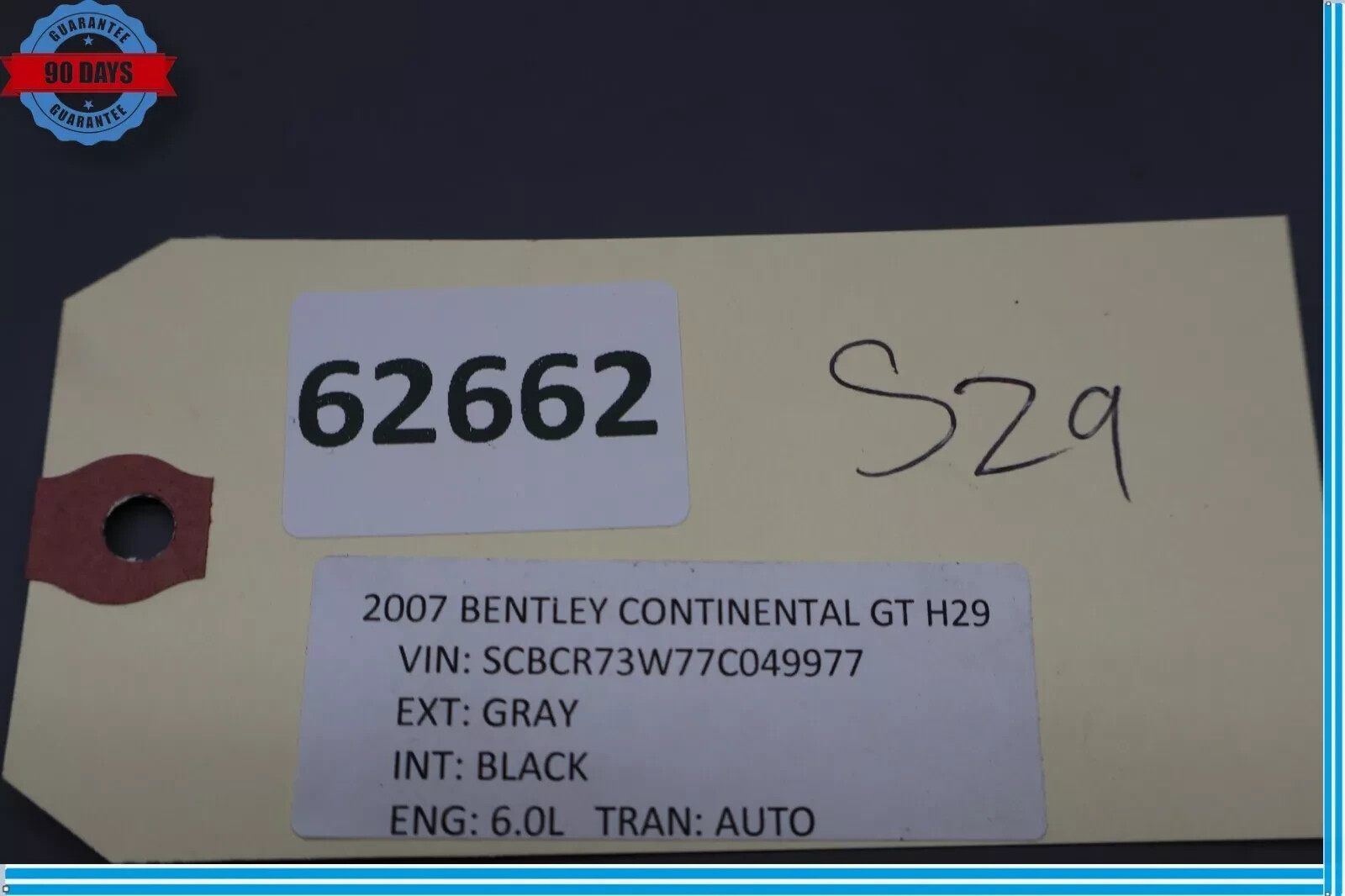 07-11 Bentley Continental GTC Convertible Left Side Interior Door Panel OEM
