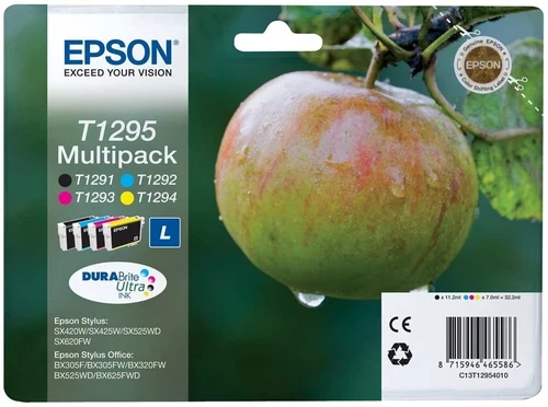 CARTUCCIA EPSON MELA T1291 T1292 T1293 T1294 T1295 ORIGINALE - MULTIPACK COLORI