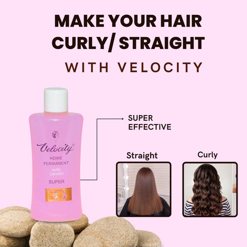 VELOCITY HOME PERMANENT - Pour friser et redresser les cheveux (rose bébé) 100 ml - Photo 2/8