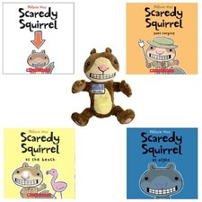 Scaredy Squirrel Goes Camping at The Beach at Night 4 Books and Puppet Gift Set