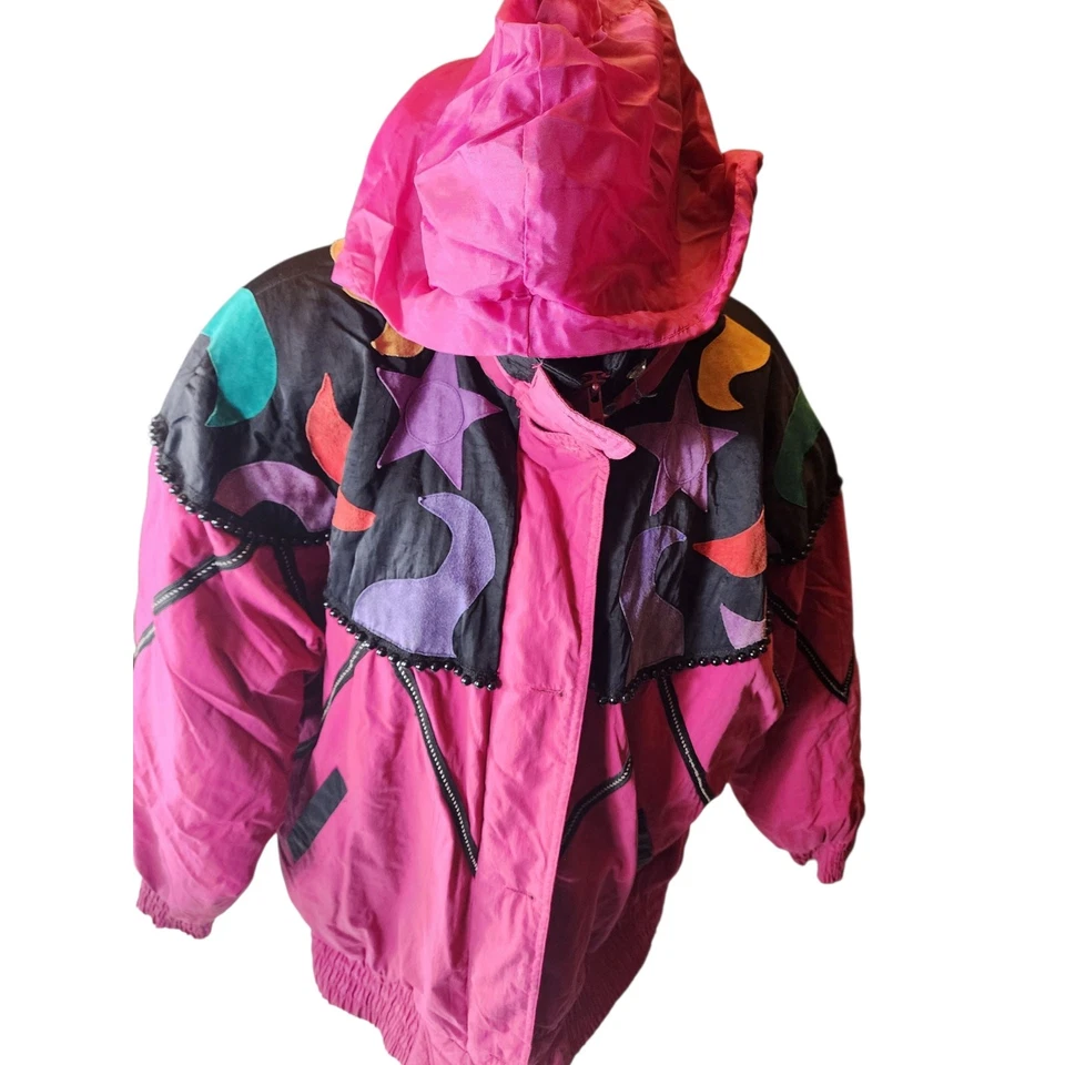 Chaqueta de esquí Mulberry Street para mujer mediana colorblock polar invierno años 80 90 vibraciones Foto 2 de 4