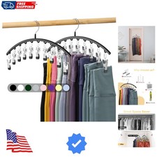 Legging Organizer for Closet, Metal Yoga Pants Hangers 2 Pack w/10 Clips Hold...