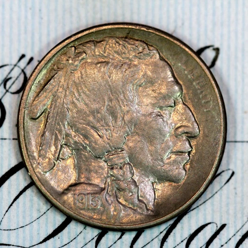 * 1913-S TYPE 1 * SOLID+ GEM BU MS BUFFALO NICKEL * FROM ORIGINAL COLLECTION