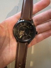 Image of Fossil Fenmore Automatic Brown Leather Watch BQ2651