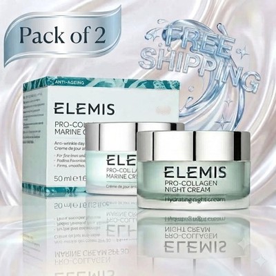 ELEMIS Pro-Collagen Night Cream | 2 Pack 1.6 fl oz / 50ml | Brand New