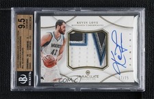 2012-13 Immaculate Premium Signatures 17/75 Kevin Love BGS 9.5 Patch Auto n8q