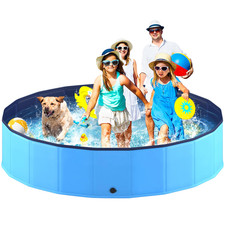 Niubya Portable Dog Pool Foldable Pet Swimming Pool Anti-Slip Collapsible Pet