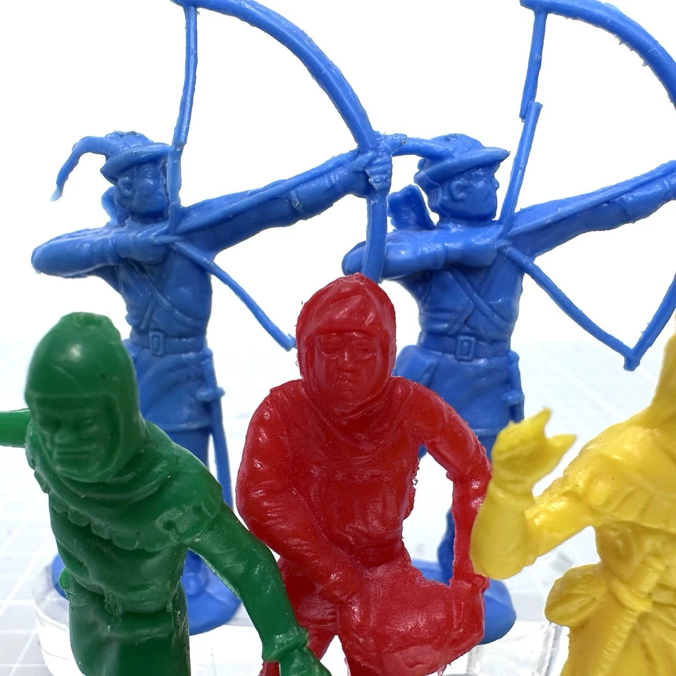 Louis Marx Re-fundido Sherwood Bosque Robin Hood Merrymen Figura Medieval Miniatura Foto 3 de 4