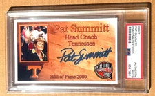Pat Summitt Autographed Postcard PSA DNA Auto UT VOLS Head Coach HOF L@@K