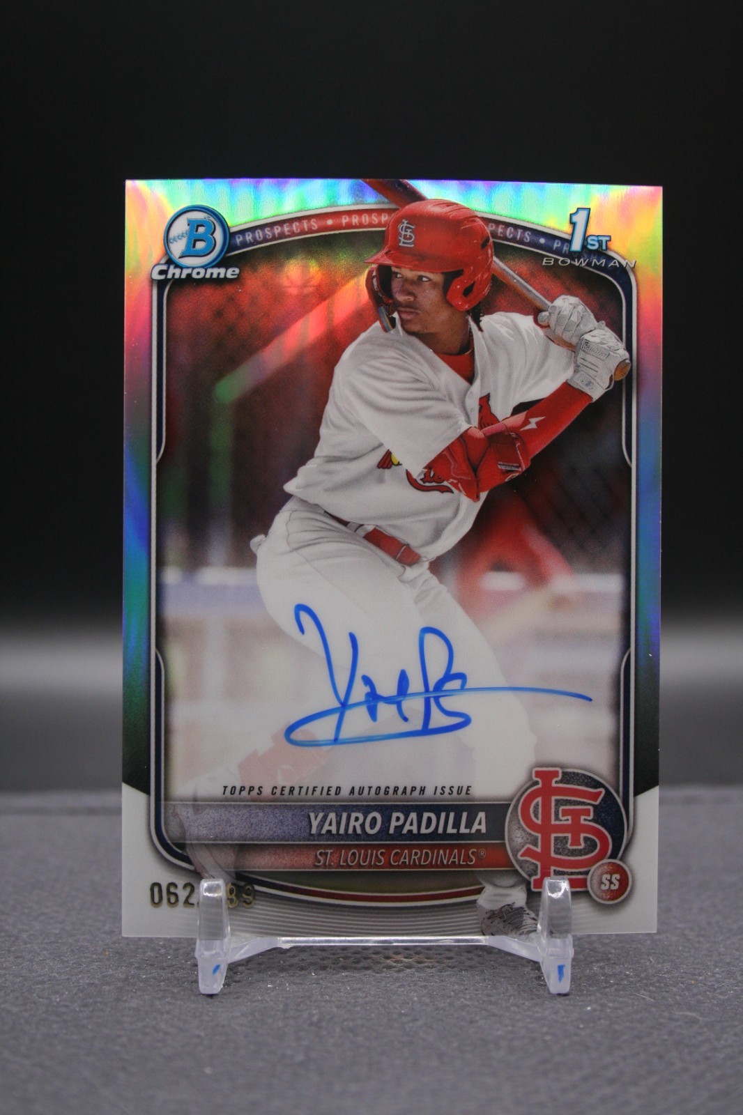 2025 Bowman Chrome | Yairo Padilla | 1st Bowman Refractor Auto /499 | Cardinals