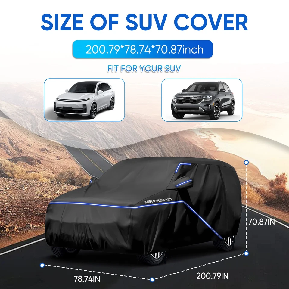 X-Large SUV Capa de Carro Externa Impermeável Poeira Sol Neve Proteção Para Acura MDX - Imagem 3 de 4