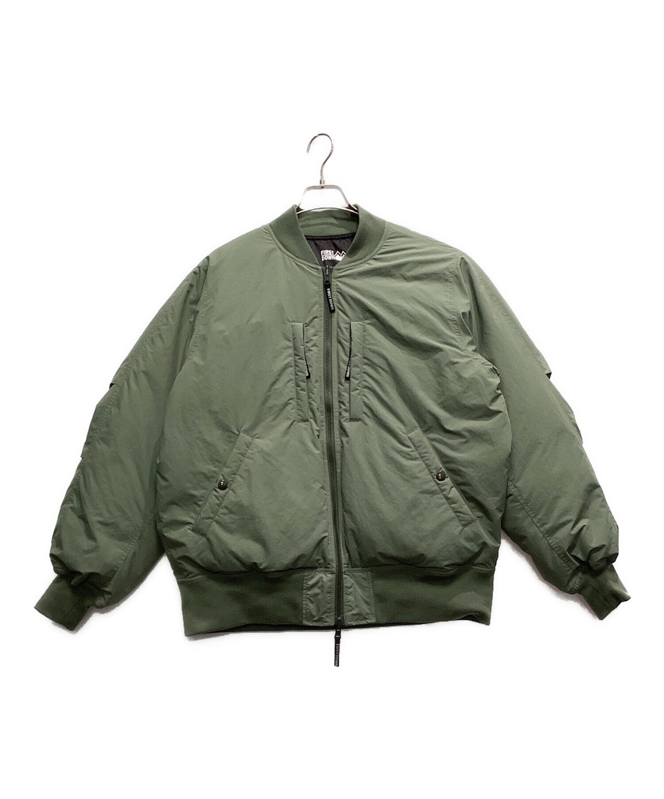 FIRST DOWN reversible down jacket Size: L Khaki F… - image 1