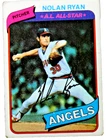 1980 NOLAN RYAN  Topps AL ALL STAR Baseball Card # 580 - CALIFORNIA ANGELS