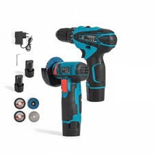 MINI SMERIGLIATRICE ANGOLARE E TRAPANO ELETTRICO A BATTERIA 48V  VALIGETTA 08347