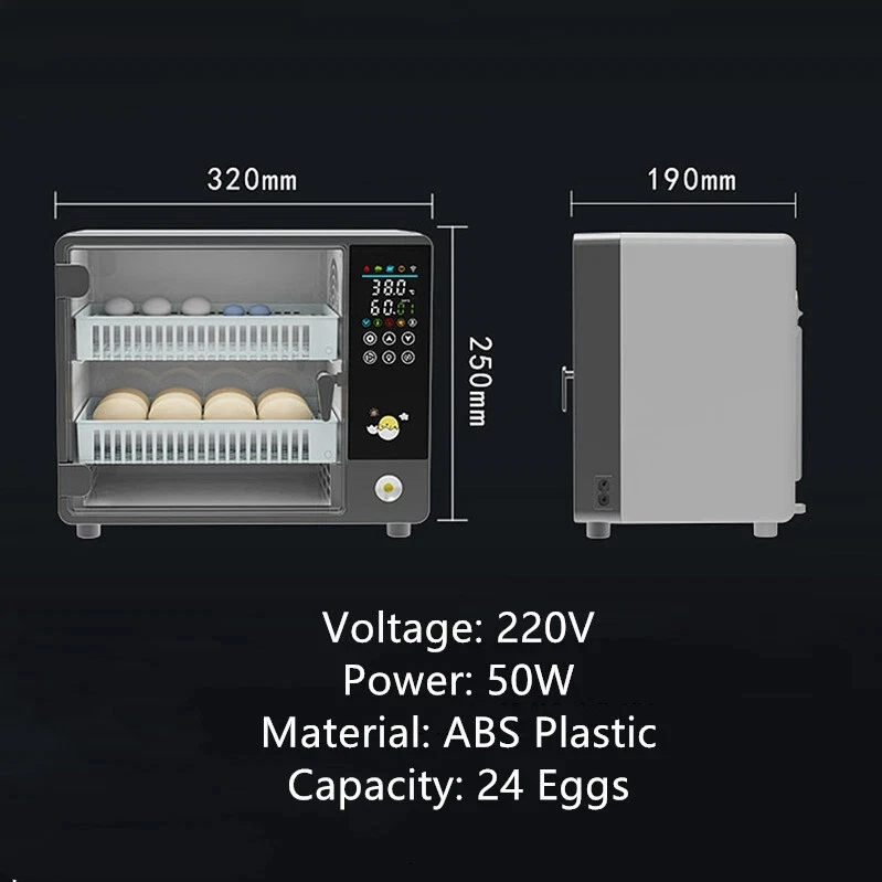 24 Eier Inkubator Automatische Brutmaschine Brutapparat Vollautomatisch Brüter - Bild 4 von 4