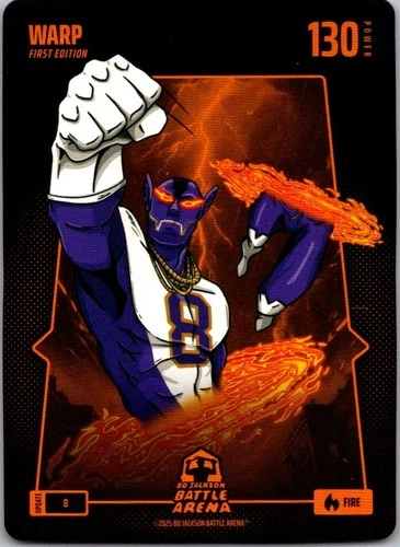 Bo Jackson Battle Arena Warp Lamar Jackson #8 Fire