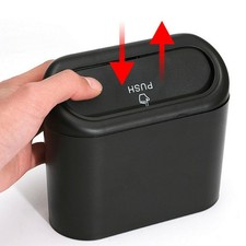 Black Car Trash Can Garbage Bin Bag Organizer Storage Box Universal Waterproof