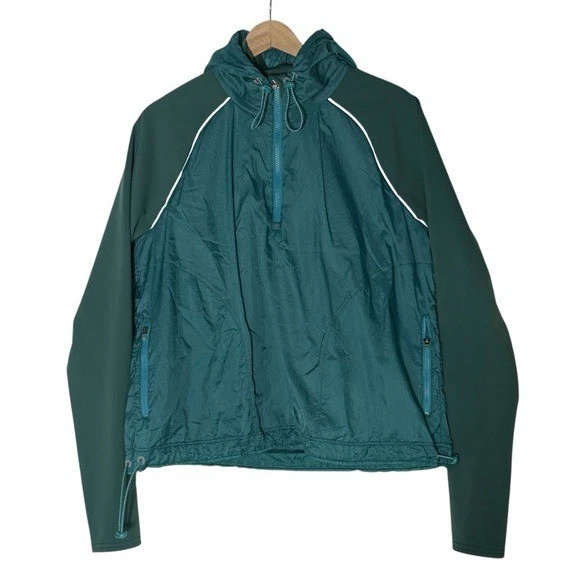 Outdoor Voices FrostKnit Pullover Hoodie windbreaker Jacket Size XL Green