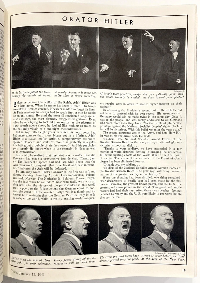 Time Bound Jan.-Mar 1941 Near Mint All Complete Churchill, King Boris, Nazi List - Image 4 of 4