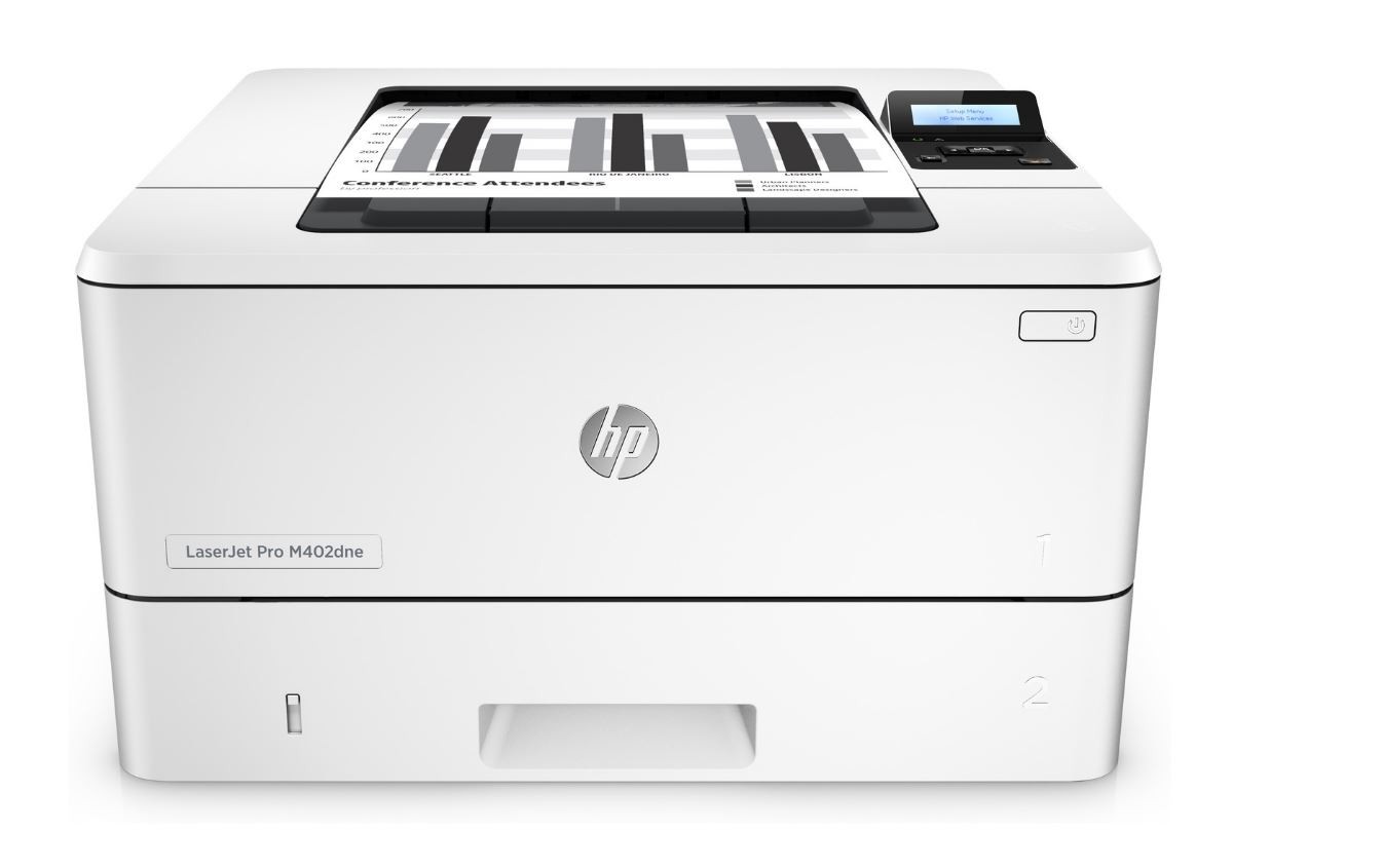 HP LaserJet Pro M402DNE N/B A4 USB LAN, moins de 20 000 pages imprimées