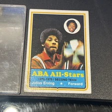1973 Topps - ABA All-Stars Julius Erving #240 in Plastic Case