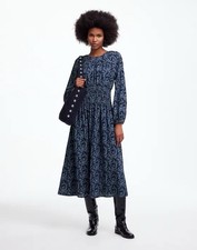 Madewell Petite Bubble-Sleeve Smocked Mini Dress in Floral Size XXS