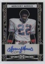 2024 Leaf Metal Sports Heroes Black Shimmer 34/49 Mercury Morris Auto 2po