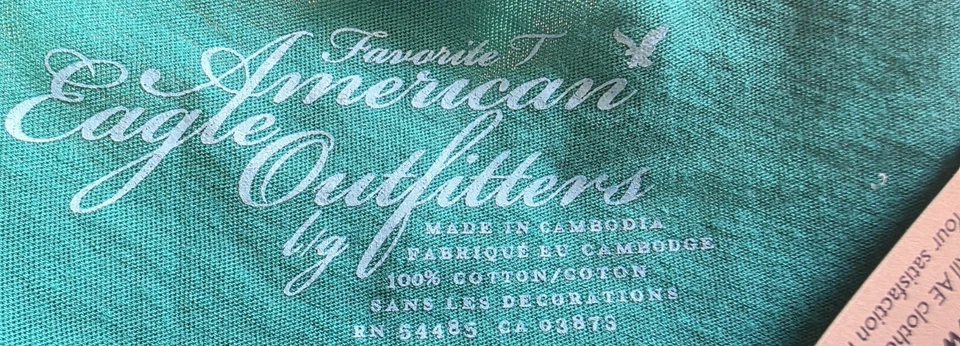 Camisa Top Blusa American Eagle Outfitters Mujer Talla L Grande Manga Corta NUEVA Foto 2 de 4