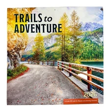 2026 TRAILS TO ADVENTURE 12” X 24” 16 Month Wall Calendar NEW SEALED