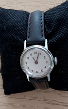 Vintage Ladies Timex Shock Resistant Manual Wind Analog Watch Silver Dial Works