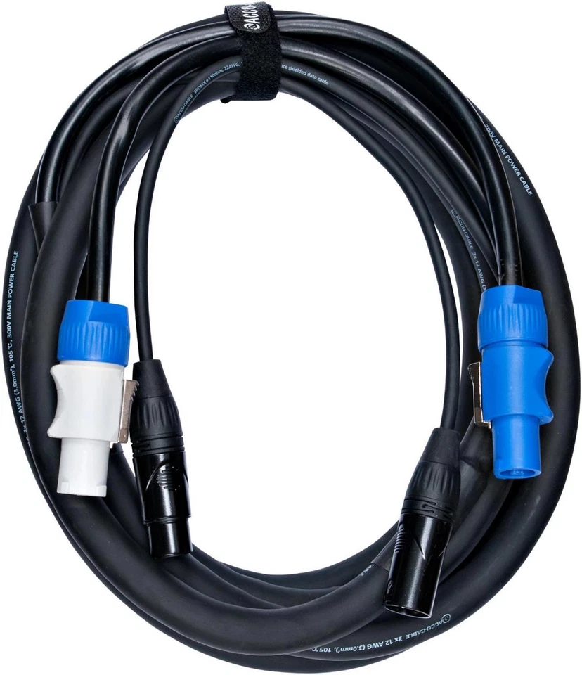 American DJ PowerCon and 3 Pin DMX Cable Combo 12 ft. - Image 2 of 2