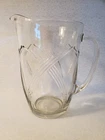 Vintage Anchor Hocking Clear Class Lg. Pitcher 64oz. Cross Bar Pattern