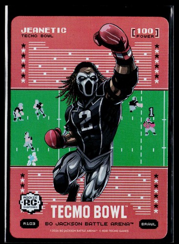 Bo Jackson Battle Arena Tecmo Bowl #100 Jeanetic Ashton Jeanty Brawl Foil