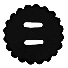 HILASON 1" Slotted Scalloped Leather Rosette Concho Saddle Black 12 Pc