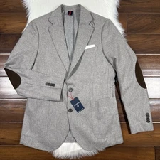 Cremieux Vitale Barberis Canonico Size Medium Wool Woolen Flannel Blazer Jacket