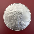 2002 American Silver Eagle $1 One Ounce .999 Fine Silver BU Premium Year