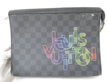 Louis Vuitton Damier Graphite Clutch Bag Pouch F#50604