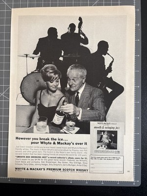 1965 Print Ad Whyte & MacKay s Premium Scotch Whisky Jazz Band Man & Woman
