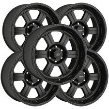 (Set of 5) Pro Comp PA89 Kore 17x8 6x5.5" +0mm Flat Black Wheels Rims 17" Inch