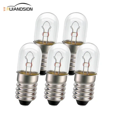 RUIANDSION 5x Lámpara de escala 6,3V 0,3A 2W Bombilla E10 Bombilla para estrella / estrella de Navidad