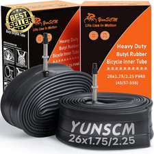 2 Pcs, Heavy Duty 26X1.95 Bike Tubes,26X1.75/2.25 Bike Inner Tubes,Presta Valve