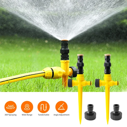 360° Rotation Auto Irrigation System Garden Lawn Sprinkler Patio Save Water NEW