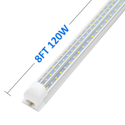 T8 8FT LED Tube Lights 72W 90W 120W 8' Garage Ceiling LED Shop Light Fixtures