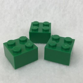 LEGO 3003 Green Brick 2 x 2 (x3)