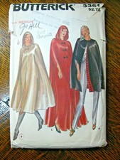 Butterick 3361 Sewing Pattern Womens Costume Cape w/ Hood 3 Lengths Med Cut USA