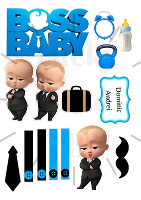 BOSS BABY edible Cake toppers A4 Personalised UK