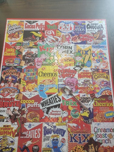White Mountain 1000 Larger Piece Jigsaw Puzzle General Mills "Cereal Boxes" - Picture 3 of 6