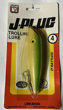 Vintage  Luhr -Jenson    J-Plug " The Original " #4   Rattle     Green / White